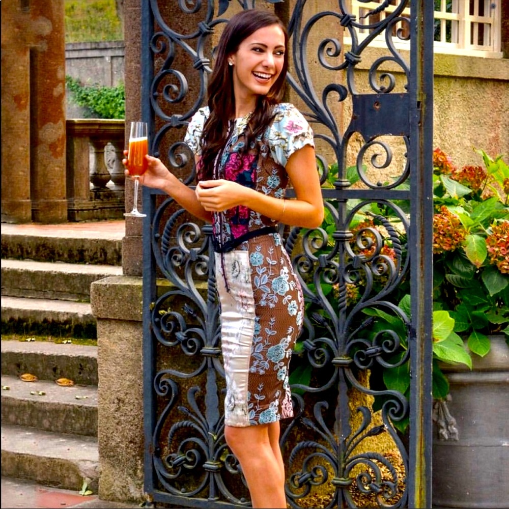 Anthropologie Byron Lars Embroidery Midi Dress 8
